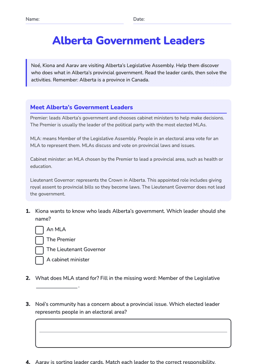 Alberta Government Leaders