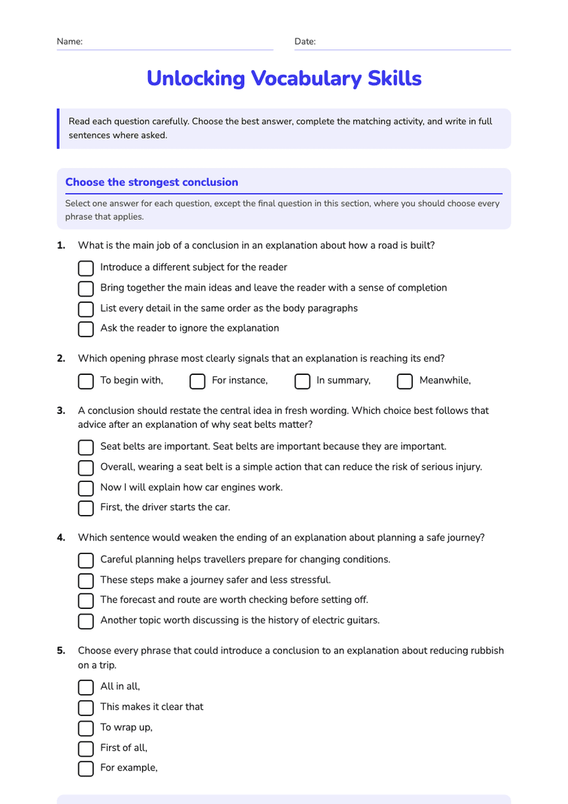 Unlocking Vocabulary Skills