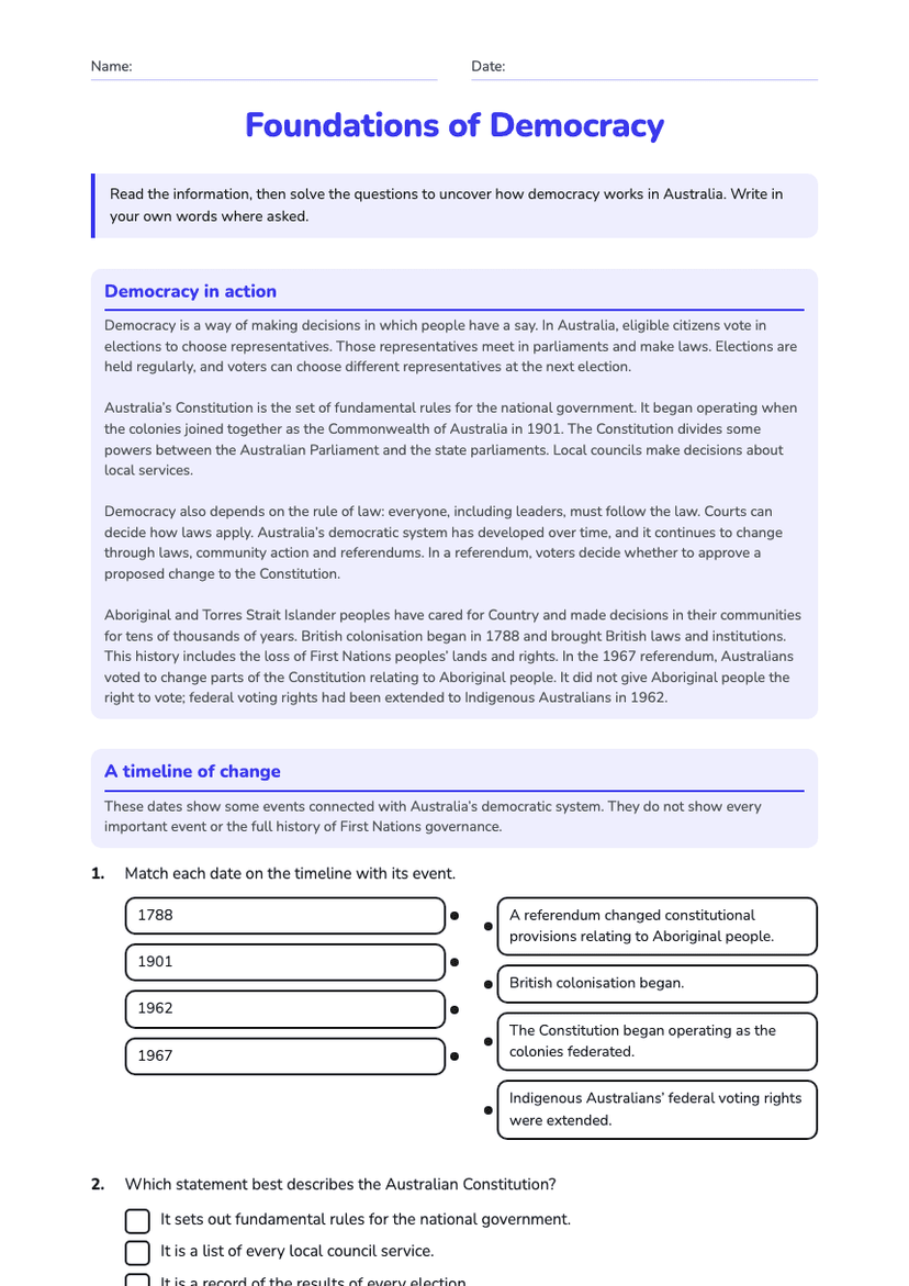 Foundations of Democracy