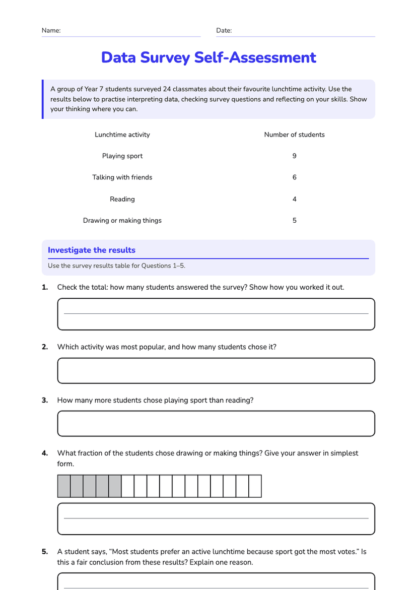 Data Survey Self-Assessment