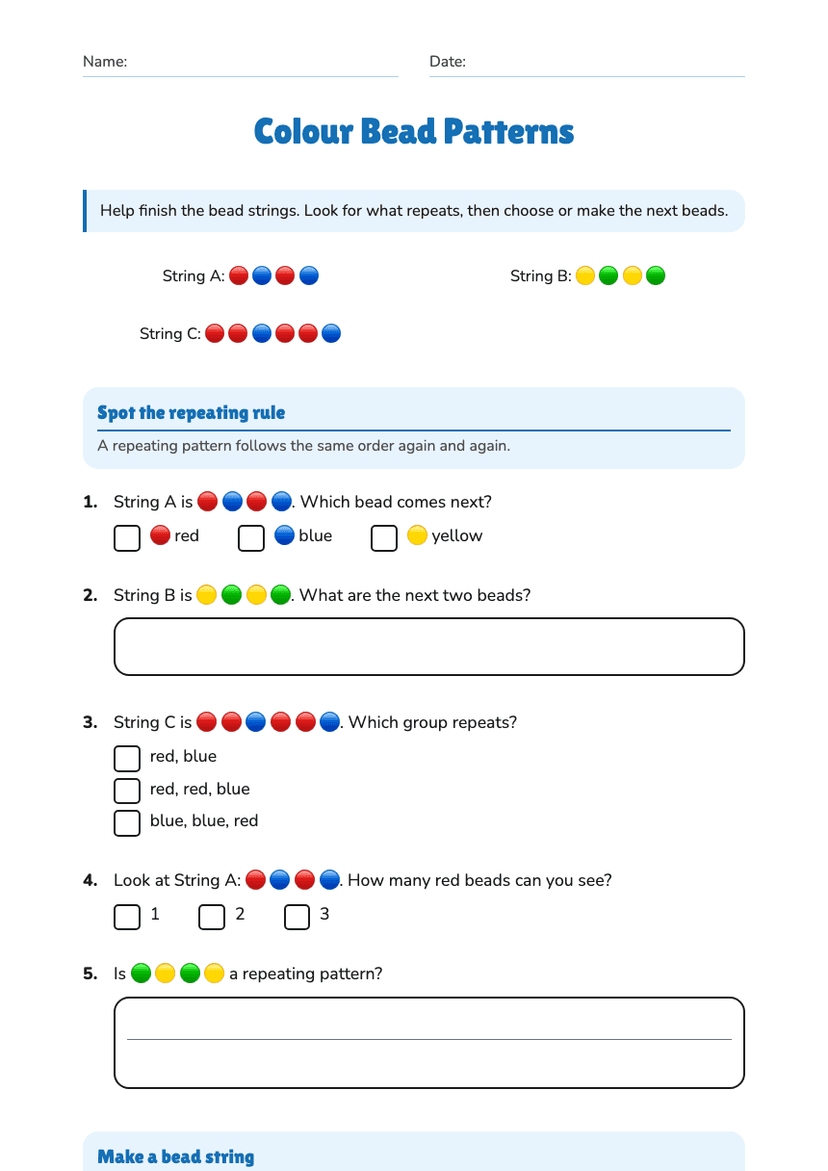 Colour Bead Patterns