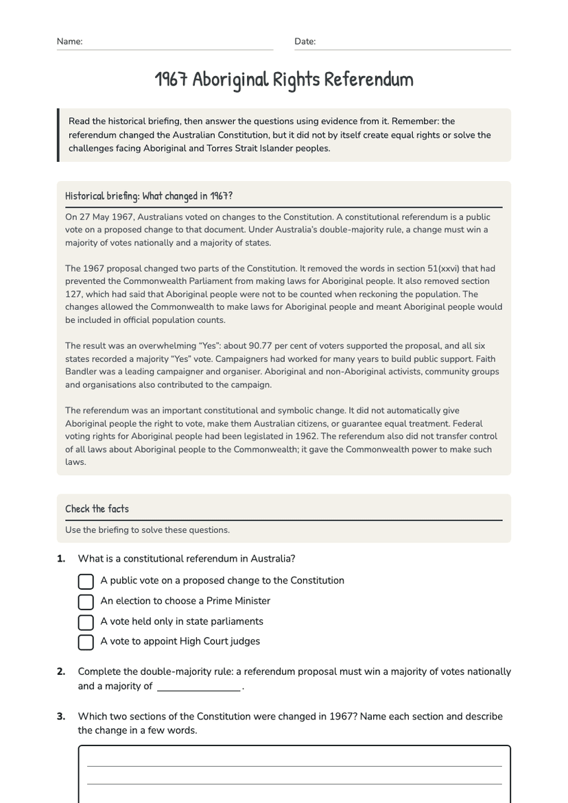 1967 Aboriginal Rights Referendum