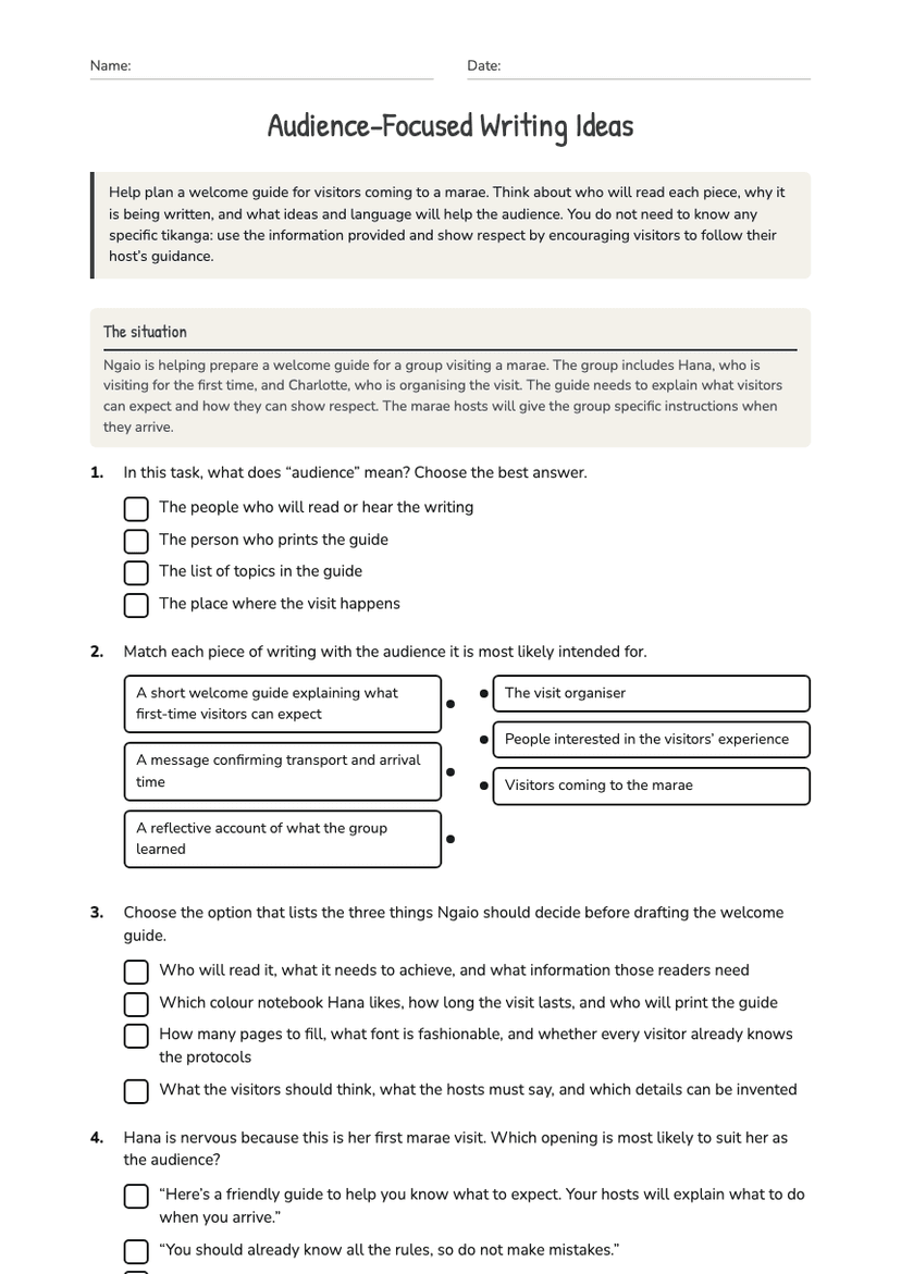 Audience-Focused Writing Ideas