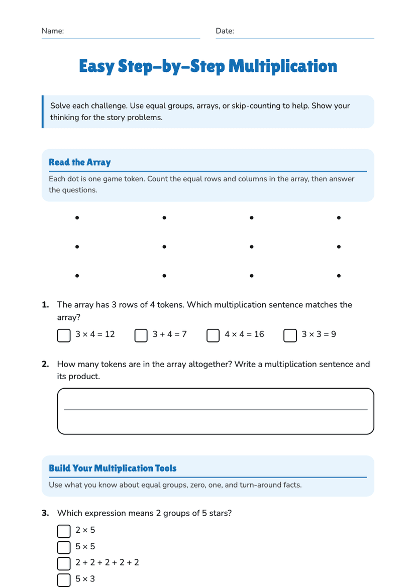 Easy Step-by-Step Multiplication