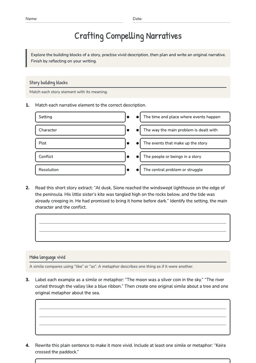 Crafting Compelling Narratives