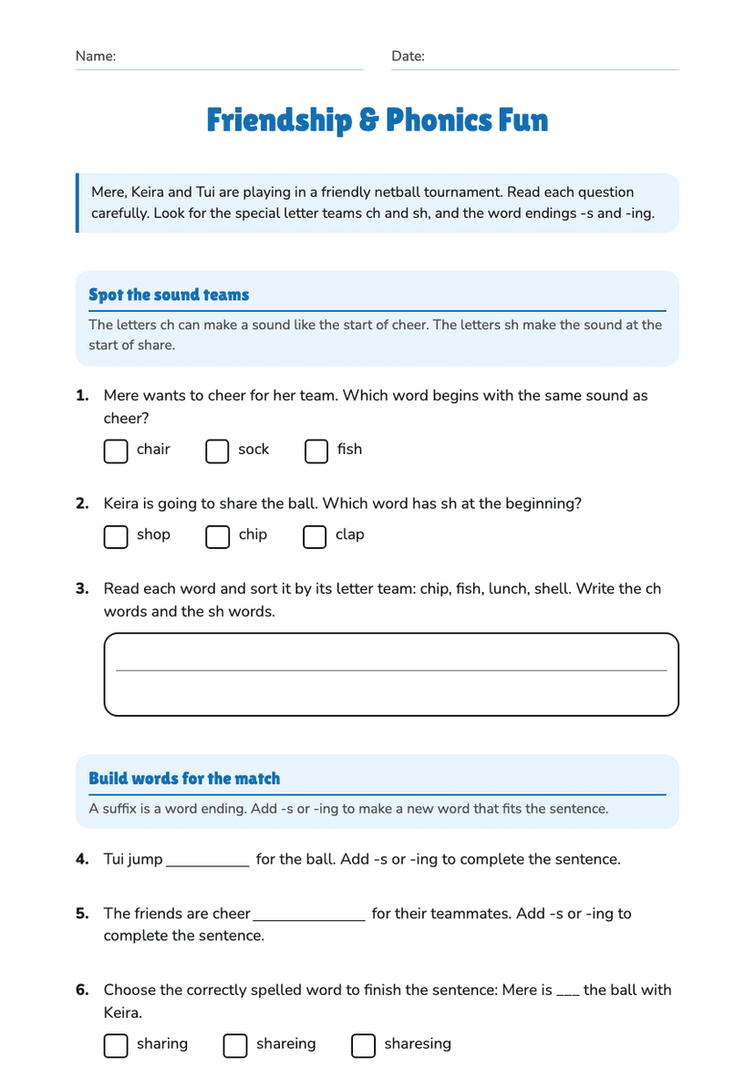 Friendship & Phonics Fun