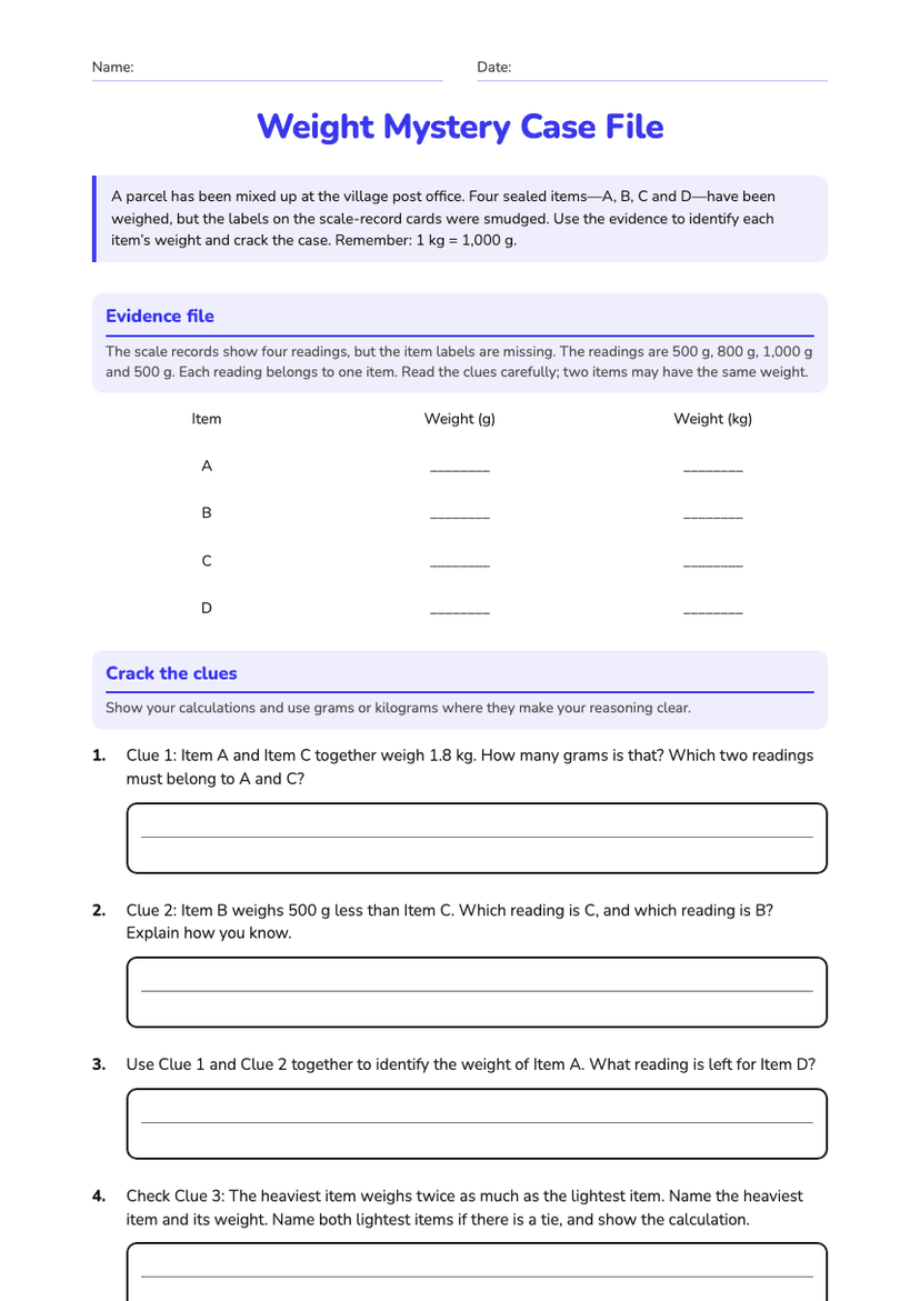 Weight Mystery Case File