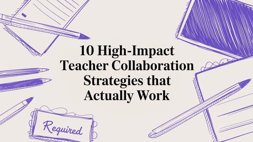 Those Collaborations 10 High-Impact Teacher Collaboration Strategies That Actually Work