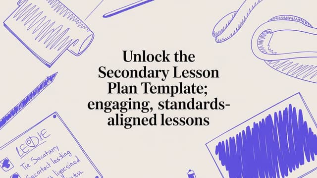 Lesson Plan Example Secondary Unlock the secondary lesson plan template: Engaging, standards-aligned ...