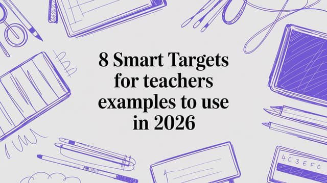 Example Of Zero 8 Smart Targets for Teachers Examples to Use in 2026