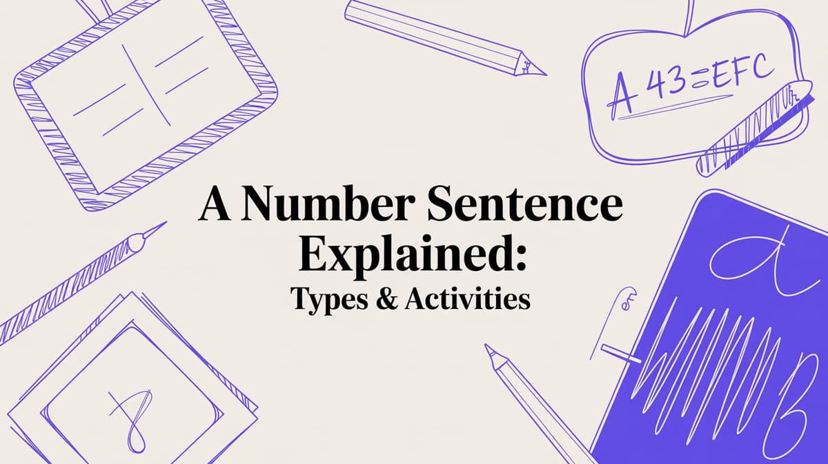 Number Sentence Explained A Number Sentence Explained: Types & Activities