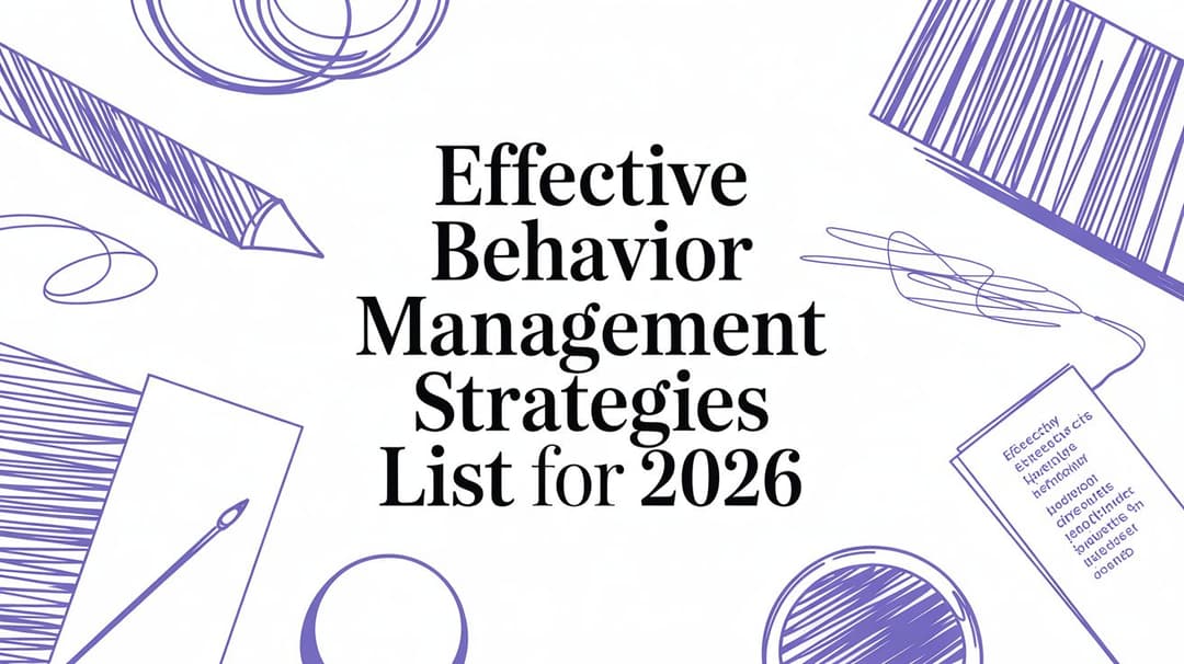 Effective Behaviour Management Effective Behavior Management Strategies List for 2026