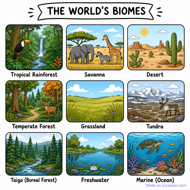 Library Biomes Biomes World Comparison Grid — Free Printable Clipart for Teachers ...