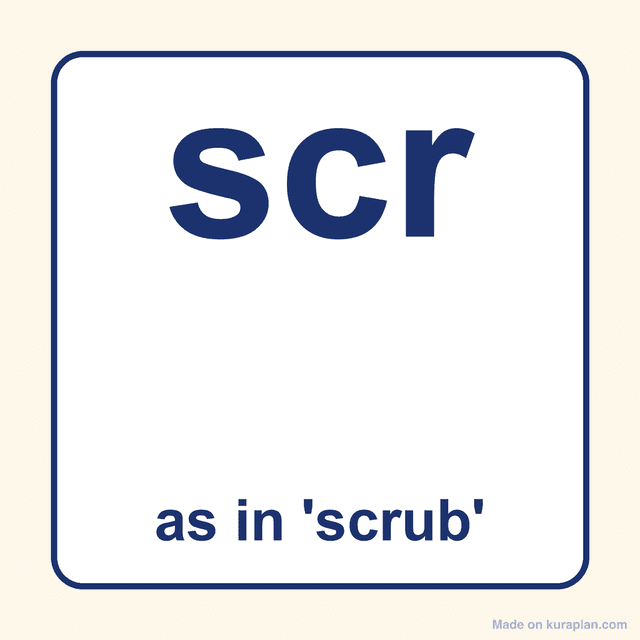Digraph Graph Examples Phonics Trigraph — 'scr' as in scrub — Free Printable Diagram for ...