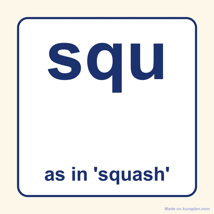 Digraph Graph Examples Phonics Trigraph — 'squ' as in squash — Free Printable Diagram for ...